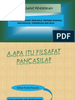 (PP) Pandangan Filsafat Pancasila Tentang Manusia, Masyarakat, Pendidikan Dan Nilai