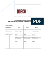 Procedimiento de Seguridad, Limpieza y Señalización