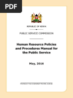 Human Resource Policies and Procedures Manual For The Public Service