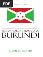 (Ellen K. Eggers) Historical Dictionary of Burundi (B-Ok - Xyz) PDF