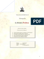 Tarea 10 Monografia Ministerio Profético 2do Semest 2015