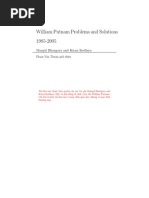 William Putnam Problems and Solutions 1985-2005: Manjul Bhargava and Kiran Kedlaya