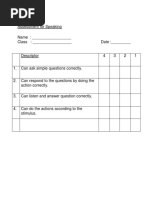 Checklist For Speaking