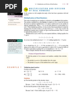 Multiplication and Division of Real Numbers: Section