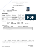 National Institute of Technology Agartala: Total Mark Obtained Vishwa Bharti SR Sec SCH, Singhana Bser