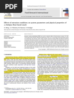 Effects of Extrusion Conditions On System Parameters and Physical Properties of A Chickpea Flour-Based Snac