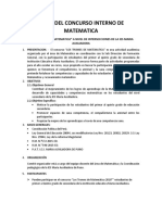 Bases Del Concurso Interno de Matematica