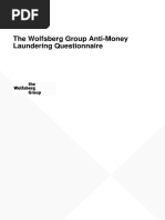 The Wolfsberg Group Anti-Money Laundering Questionnaire