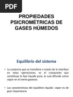 Propiedades Psicrométricas de Gases Húmedos