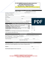 Individual (Minor) Registration 2011 2012 2