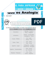 Ficha Que Es Analogia para Cuarto de Primaria