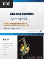 Advanced Algorithms TUTORIAL 6 Dynamic Programming