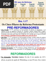 Os Cinco Principios Da Reforma Protestante