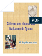 Criterios para Evaluar en Ajedrez