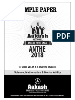 Anthe Sample Paper 2018