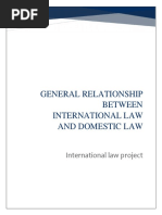 Relationship Between International Law and Domestic Law