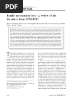 Family Assessment Tools: A Review of The Literature From 1978-1997