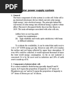 Solar Power Supply System: 1. General