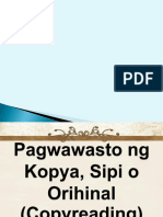 Pagwawasto at Pag Uulo NG Balita