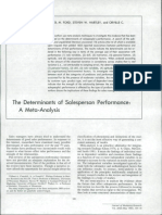 1985 Churchill, Ford, Hartley &walker - The Determinants of Salesperson Performance - A Meta - Analysis PDF