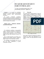 Rectificador Monofásico Semicontrolado