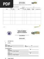 Report of Cases of Abuse, Violence, Exploitation, Discrimination, Bullying or Peer Abuse and Other Related Offenses