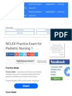 NCLEX Practice Exam For Pediatric Nursing 1: Start Start