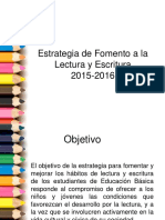 Estrategia de Fomento A La Lectura y Escritura Telesecundarias 15-16