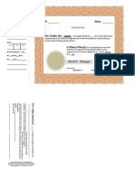 Stock Certificate Template