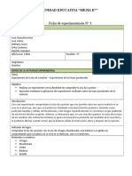 Ficha de de Microplanificación Lab y Experimentación - Experimento de Lavoisier