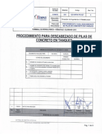 Procedimiento para Descabezado de Pilas de Concreto en Tanques (Comentarios)