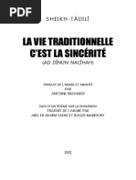 Sheikh Tâdilî - La Vie Traditionnelle, C - Est La Sincérité