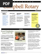 Rotary Newsletter Sep 28 2010