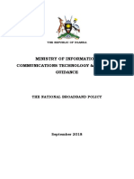 DRAFT Copy of National Broadband Policy For Uganda - 17th Sept. 2018