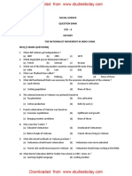 CBSE Class 10 History Question Bank