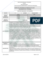 To Gestión Financiera y de Tesoreria Programa de Formación