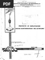 Proyecto de Explotacion Aguas Subterraneas Del Altiplano