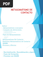 Exposicion de Metasomatismo de Contacto