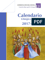 2017 - 2018 Calendario Litúrgico