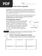 Day 4: Know Your A-B-Cs (Squared) : The Pythagorean Theorem
