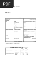 Npar Tests: Npar Tests /K-S (Normal) Pretest Posttest /missing Analysis