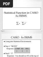 Statistical Function in CASIO fx-350MS