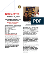 Moraga Rotary Newsletter Oct 30, 2018