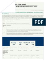 B5.1 Recommended Routine Cleaning Frequencies For Clinical, Patient and Resident Areas in Acute Settings (Australian Guid