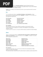 Present Perfect With For and Since