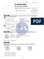 Study Guide and Intervention: Circumference and Area of Circles