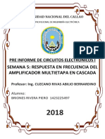 Pre Informe Respuesta Del Amplificador Multietapa en Cascada Electronicos 1