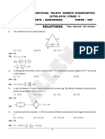 Sat Ntse 2019 Stage 1 Solutions Karnataka