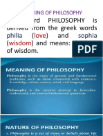 Meaning of Philosophy