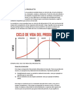 Ciclo de Vida Del Producto y Mezcla de Mercadotecnia